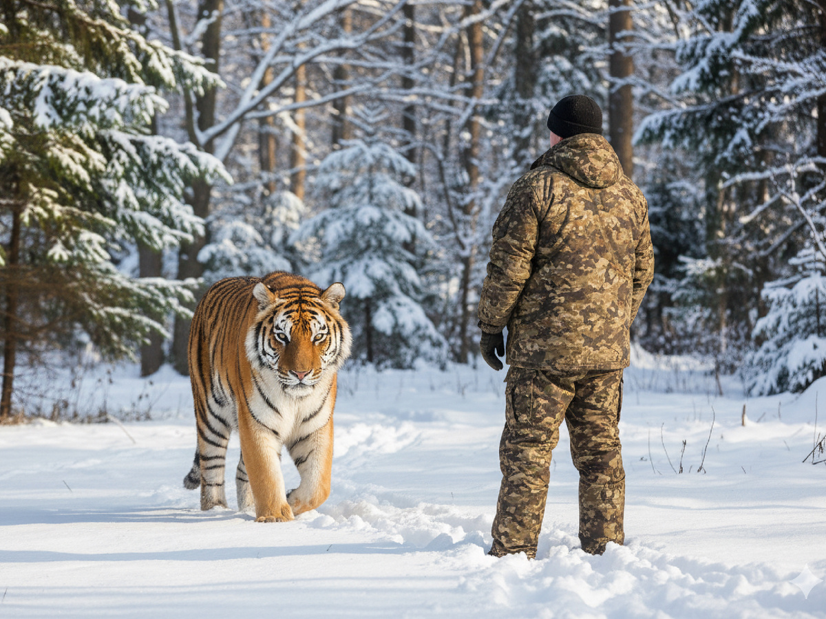 Кожа человека не идёт ни в какое сравнение со шкурой тигра. Толщина в районе шеи и загривка может достигать 1 см, что делает её устойчивой к зубам и когтям других хищников. 