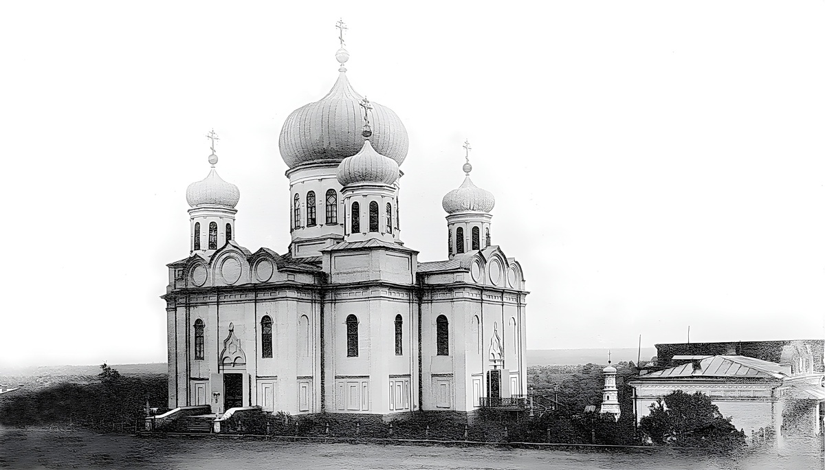 Собор Всемилостивого Спаса города Саранска, где в новогоднюю ночь проходил молебен. Не сохранился. Располагался за памятником Ленина на Советской площади. 
