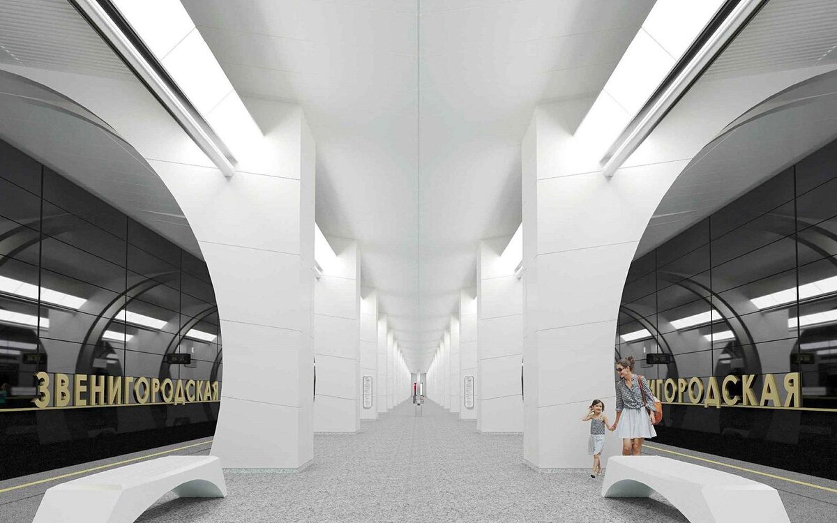 📷 1.1: Арочные проёмы и светлая платформа — будущая „Звенигородская“