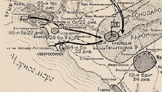 Схема десантной операции генерала Черепова. Изображение из открытых источников