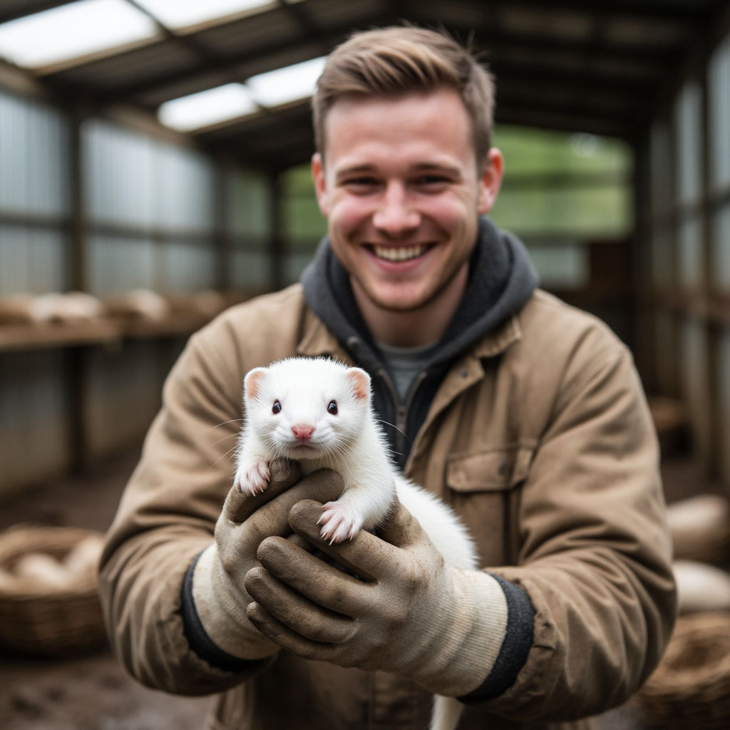 Пух норки - это пряжа получаемая от норок выращенных в неволе