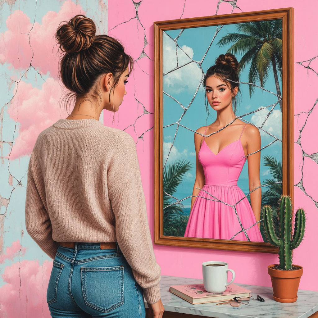 идеальная Барби в розовом наряде