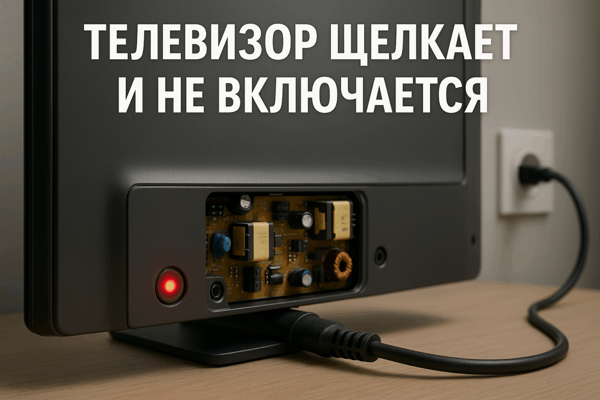    Телевизор щелкает и не включается — поломка блока питания Михаил Юрьевич