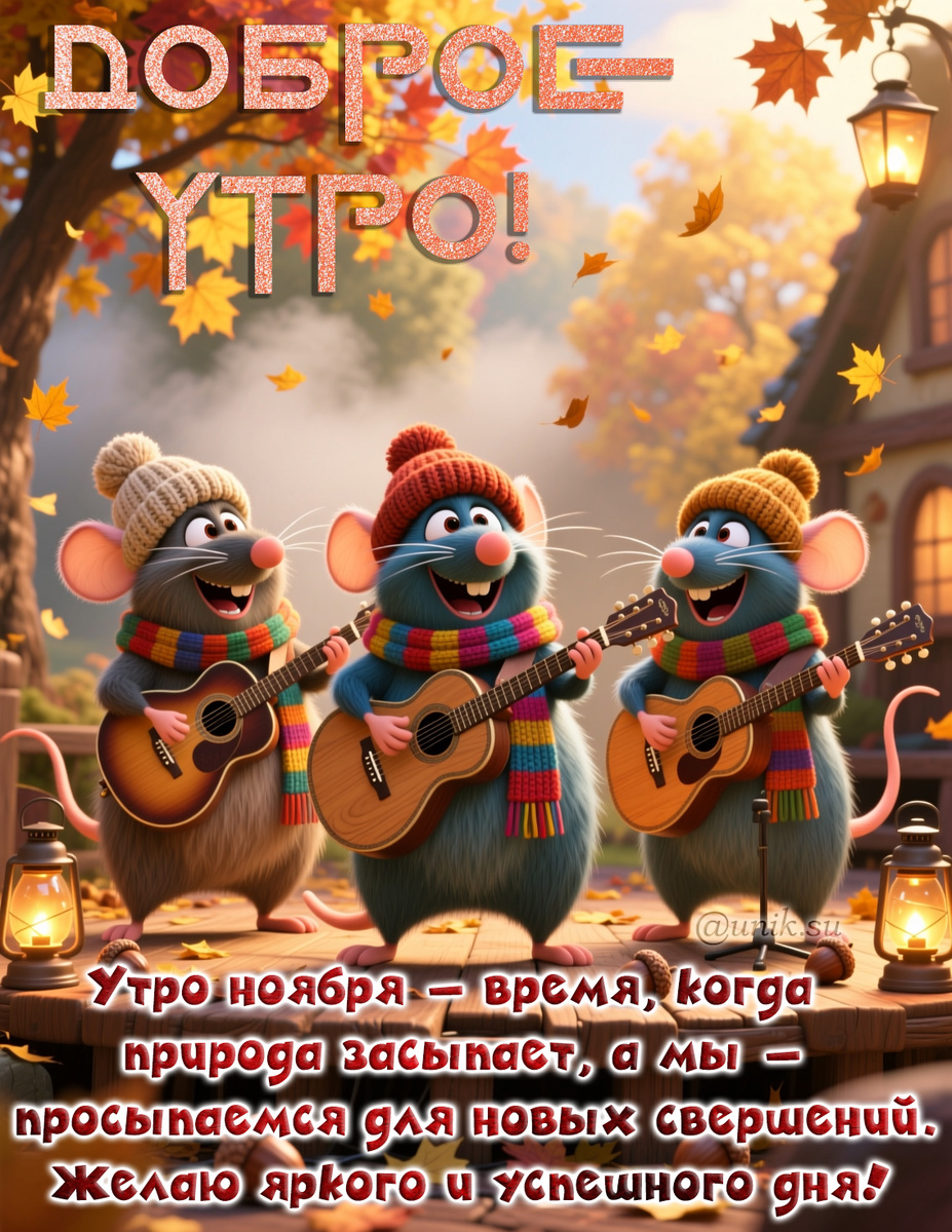 красивые открытки с добрым ноябрьским утром