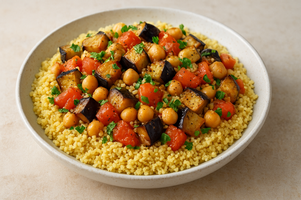 Кускус с овощами и нутом