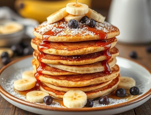 Банановые панкейки без сахара