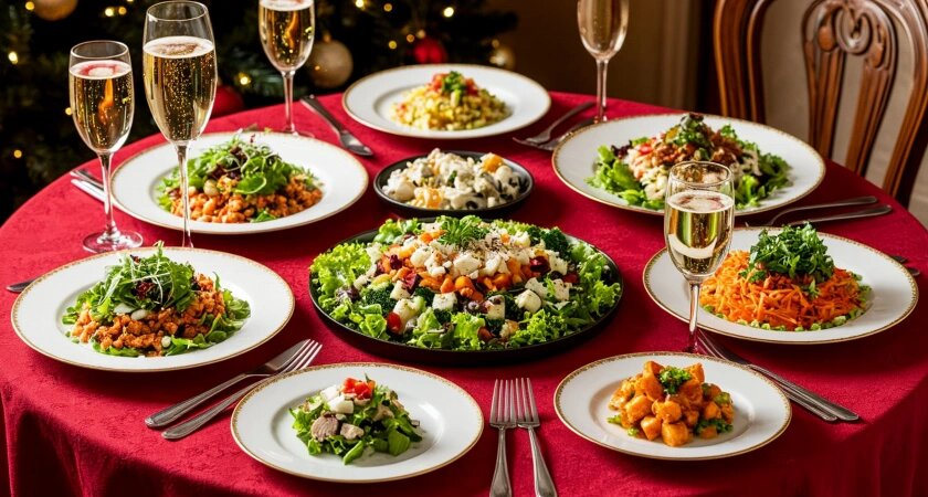    31 декабря у плиты не стою: 5 быстрых салатов из простых продуктов для новогоднего стола
