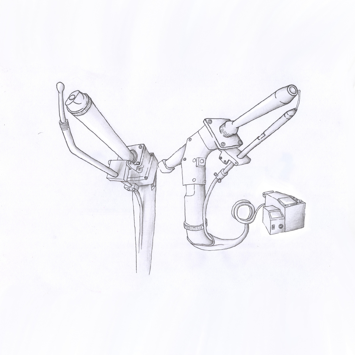 Пистолеты сварочтные бывают и такими. Перед дулом стоит сварочная проволока