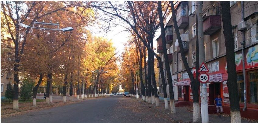 Чиланзар 1 квартал ул Яна-Рудзутака, где та осень, где-то там вдали плутает.