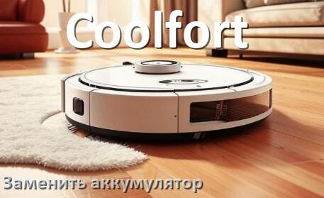 
Как у робота пылесоса Coolfort заменить аккумулятор и поменять батарею
