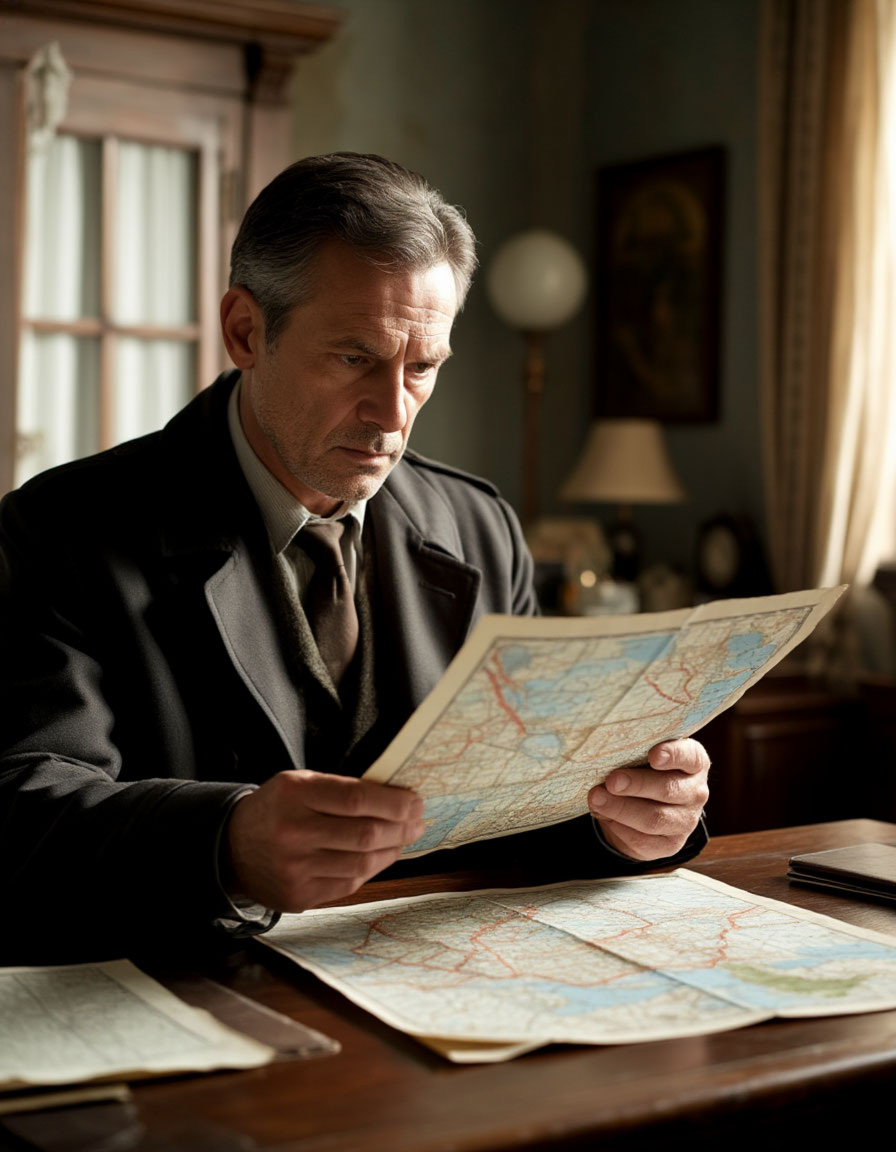 Детектив за работой. картинка создана нейросетью