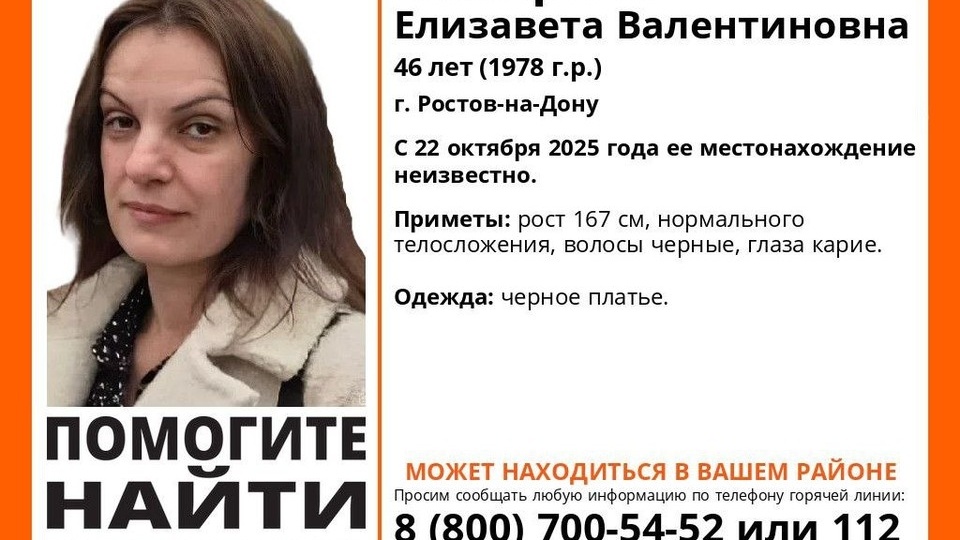 Волонтеры разыскивают 46-летнюю женщину в Ростове