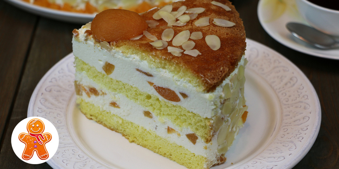 Творожный торт с фруктами