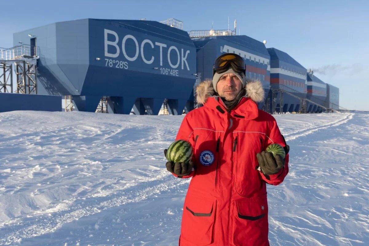    Российские полярники собрали экспериментальный урожай.