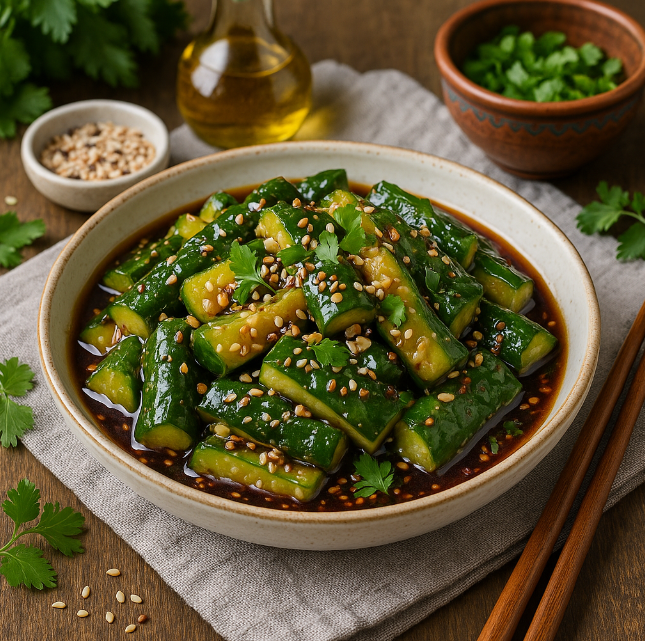 Огурцы по-китайски с соевым соусом и чесноком рецепты от Дарики