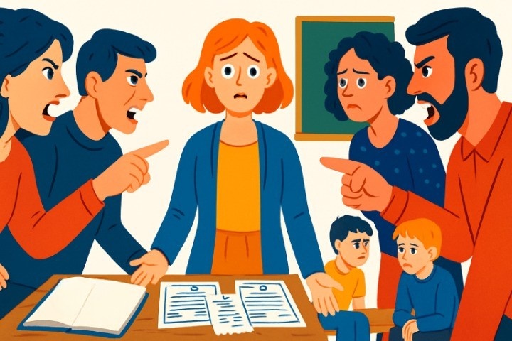 Два мальчика играли в догонялки, один упал и разбил губу. Теперь родители... в войне, директор винит меня, а я не знаю, что делать