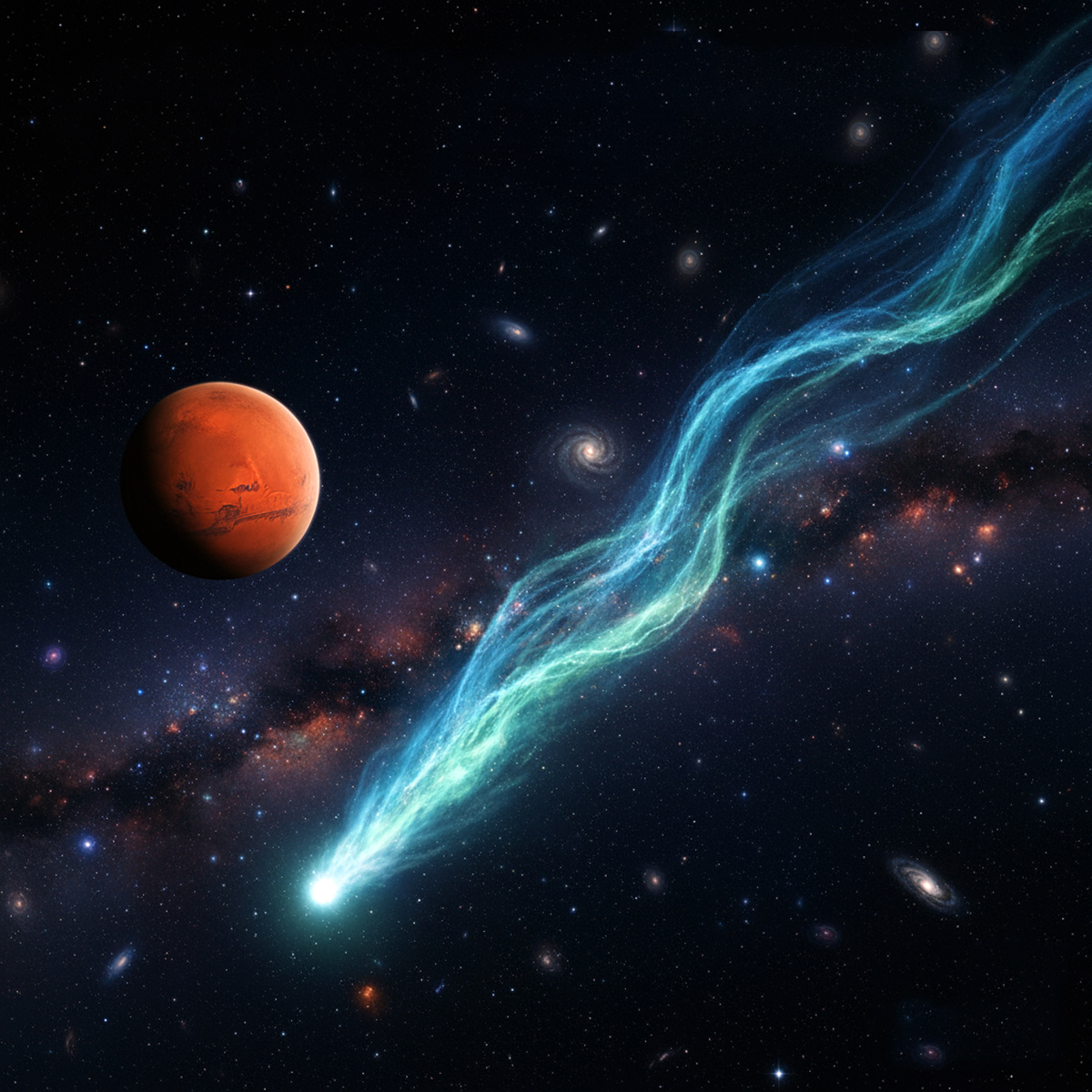 3I/ATLAS. Так может выглядеть комета по версии неизвестного художника