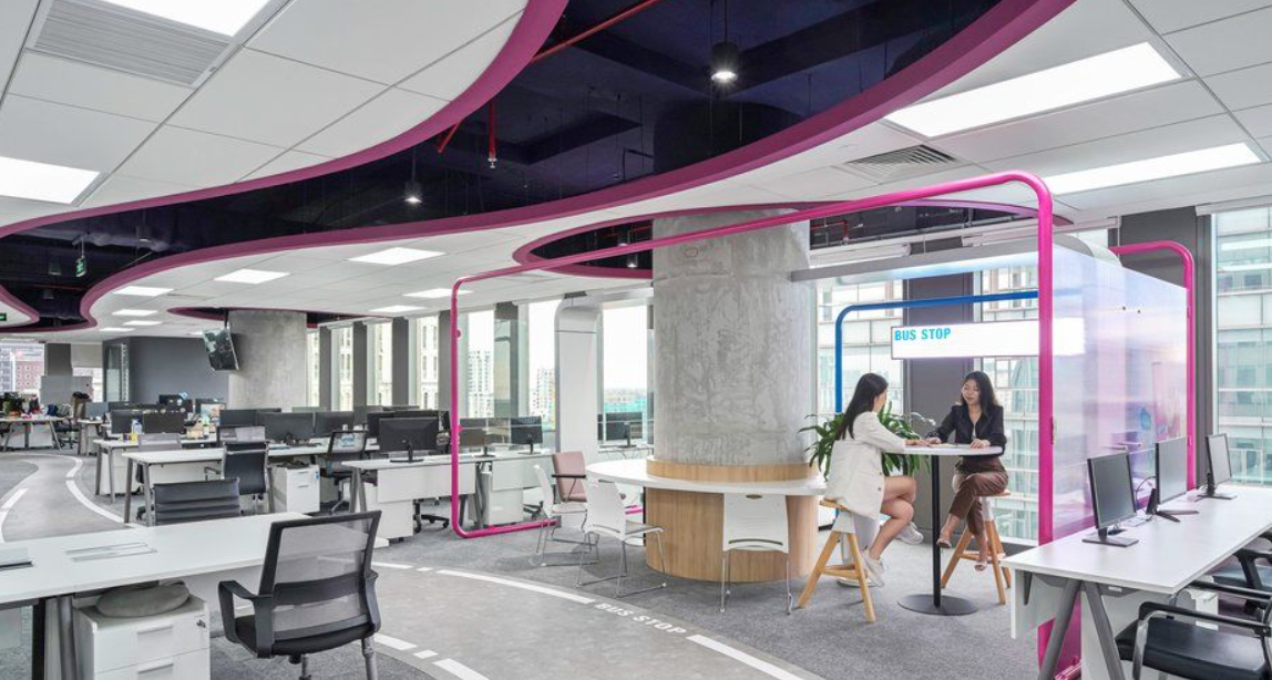 Дизайн пространства для Momo Office от ADP. Найдено в Пинтерест