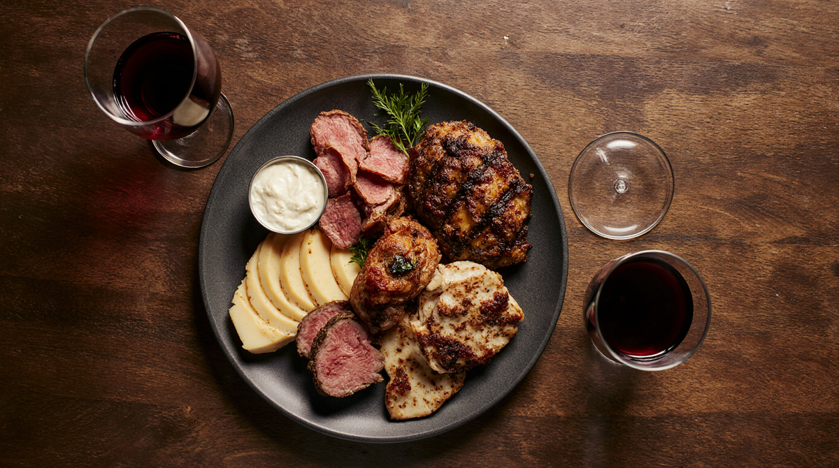 Такая еда идеально подходит к такому вину