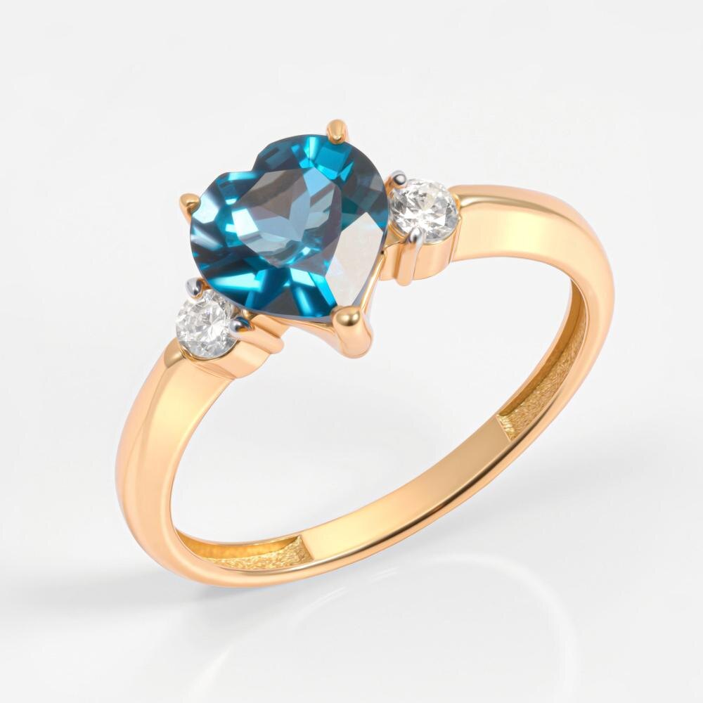 Золотое кольцо с топазом и фианитами
Код: 000-394782 на ourgold.ru