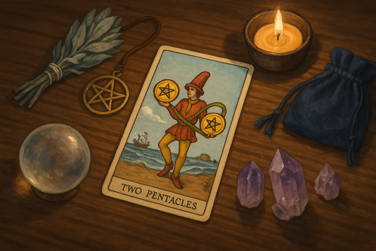 Карта 2 Пентаклей Таро: значение и сочетание