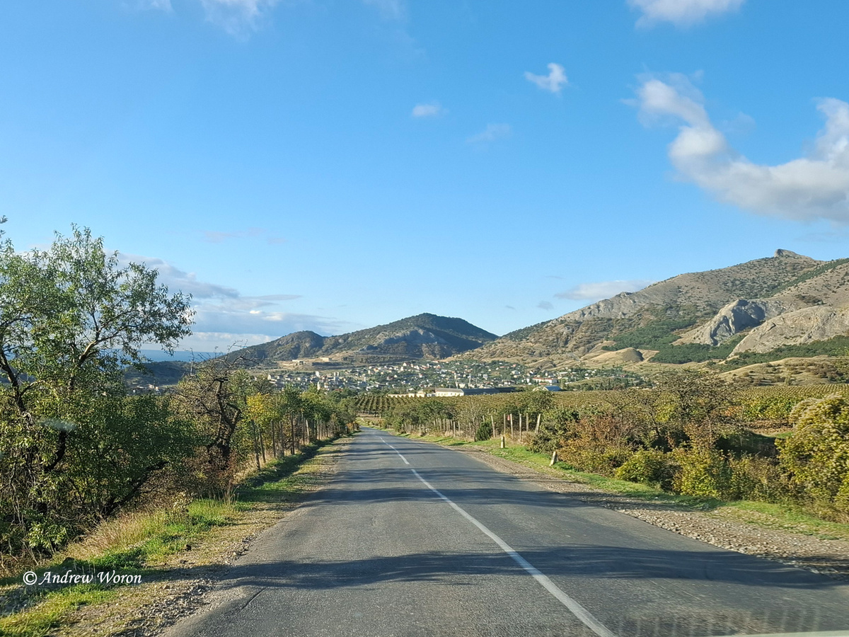 Вид на с. Веселое с трассы