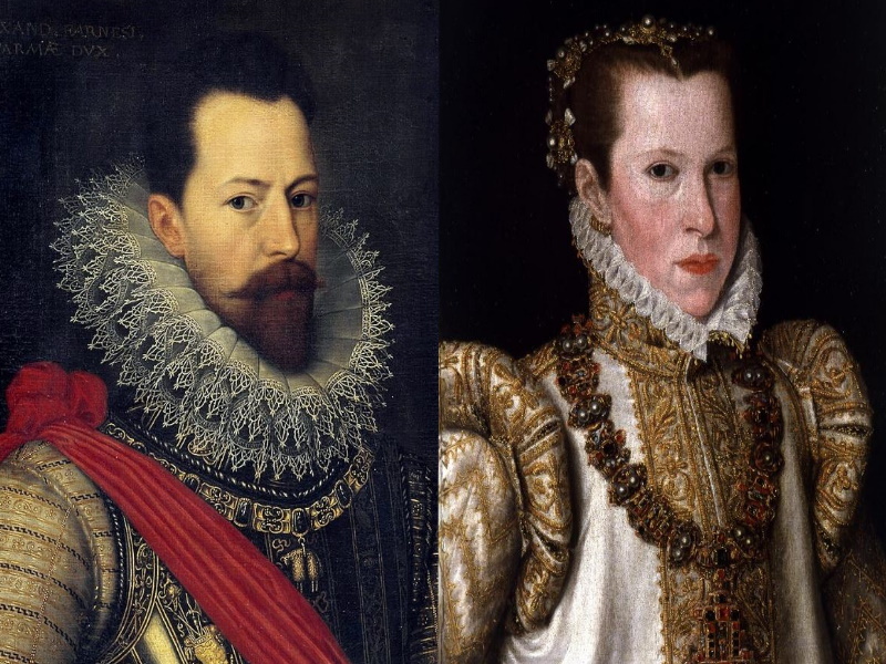 Наследный принц Алессандро и инфанта Мария - родители Маргариты. 