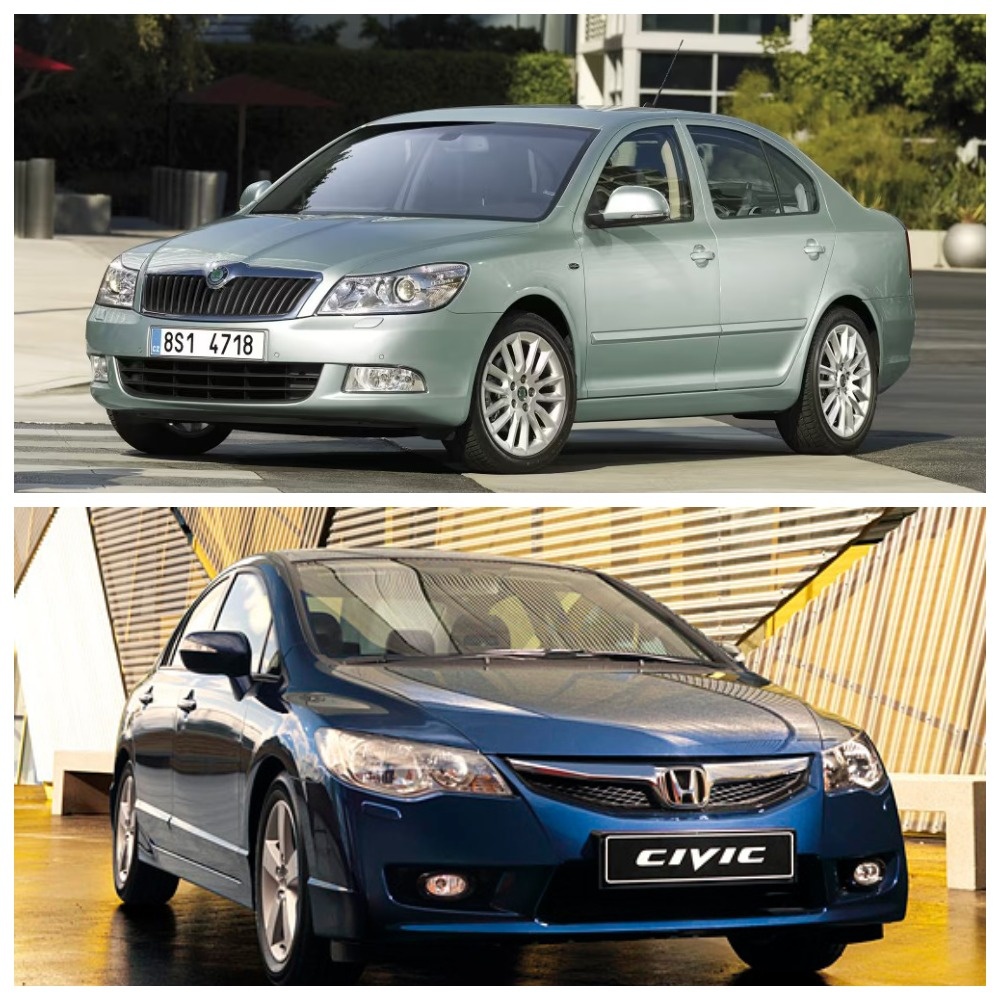 Skoda Octavia A5 FL и Honda Civic VIII