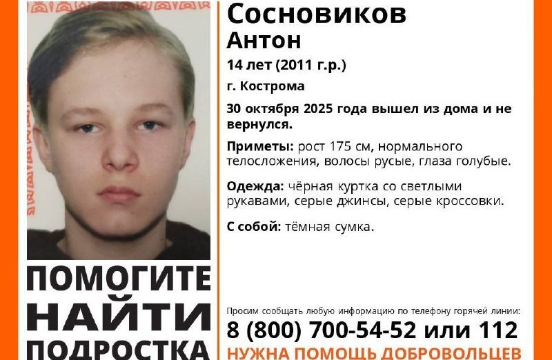 Сразу два подростка пропали за один день в Костроме