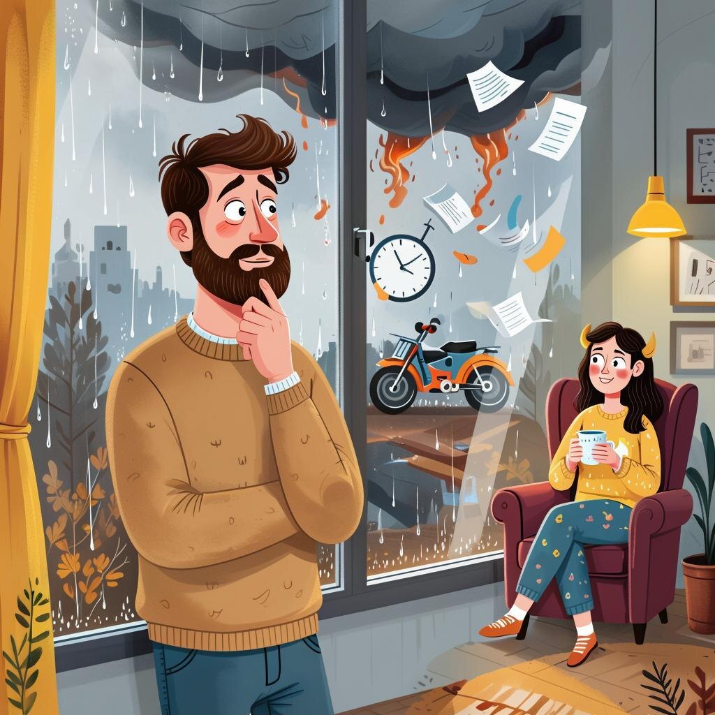 Он — безмолвный остров в океане собственных сомнений, форт, поднявший мосты.