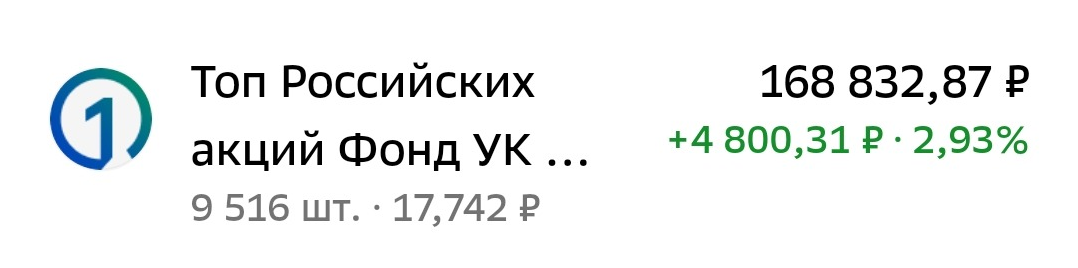 Фото брокерского счёта.