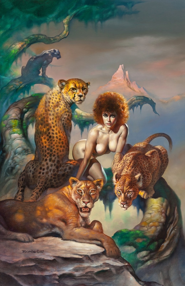 Boris Vallejo - Повелительница кошек.