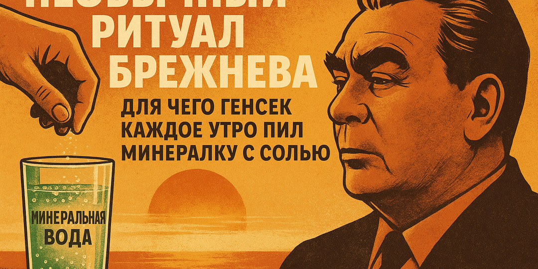Необычный ритуал Брежнева: для чего генсек каждое утро пил минералку с солью