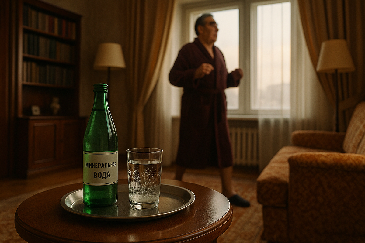 На фоне минералки