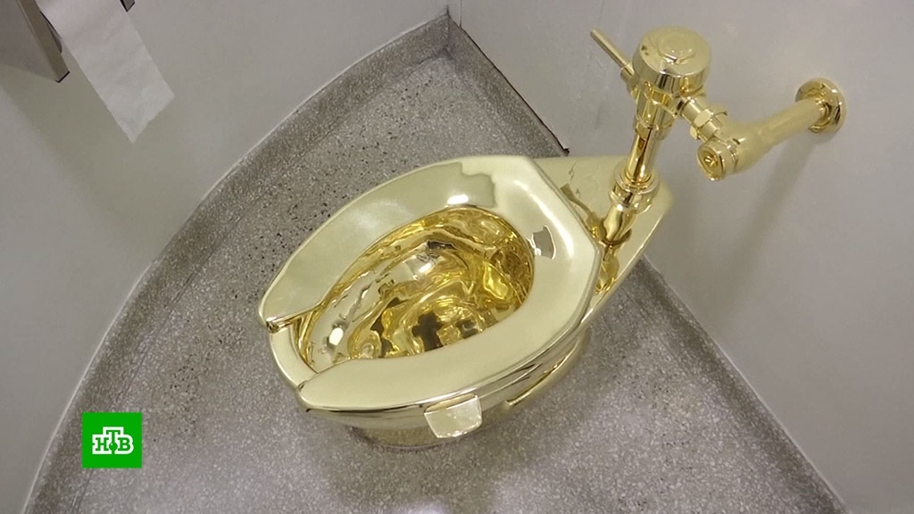    Уникальный золотой унитаз украли из дворца, где родился Черчилль