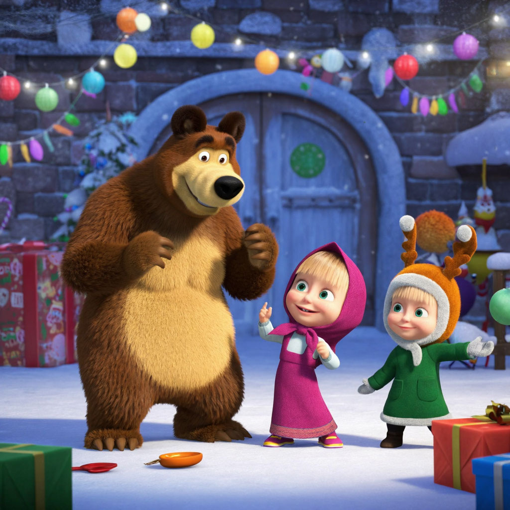 В самый канун Нового года в доме Медведя случается катастрофа — таинственный проказник Крапинка похищает всю магию праздника: огоньки на ёлке, бой курантов и даже запах мандаринов! Теперь время застыло, и Новый год может не наступить. Только Маша, Медведь и их юные друзья-зрители могут исправить положение. Вас ждёт невероятное приключение, полное смешных конкурсов, хитрых загадок, песен и танцев. Сможете ли вы помочь Маше вернуть волшебство и спасти самый любимый праздник? Время пошло!