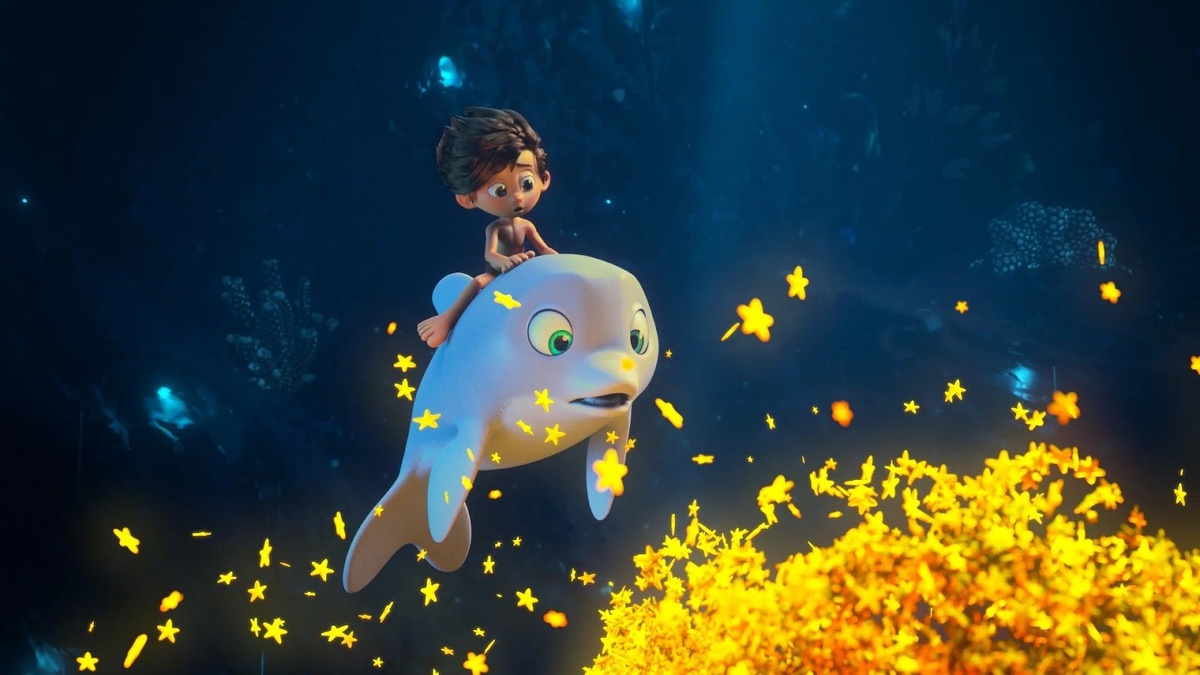 Кадр из мультфильма «Мальчик-дельфин»