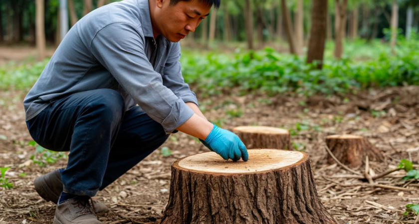    Азиатская смекалка: Как китайцы научились избавляться от пней даже ни разу не вспотев