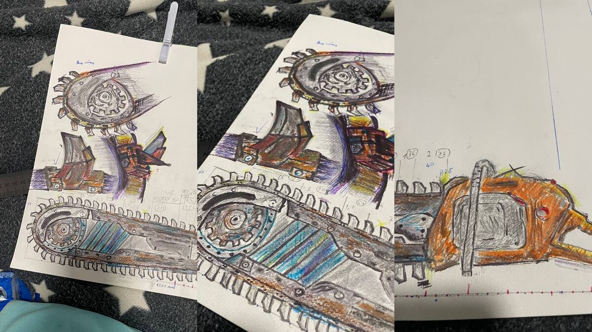 Это эскизы сына