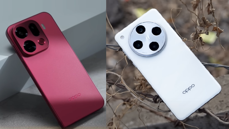 OPPO Find X9 Pro слева и Find X8 Pro справа