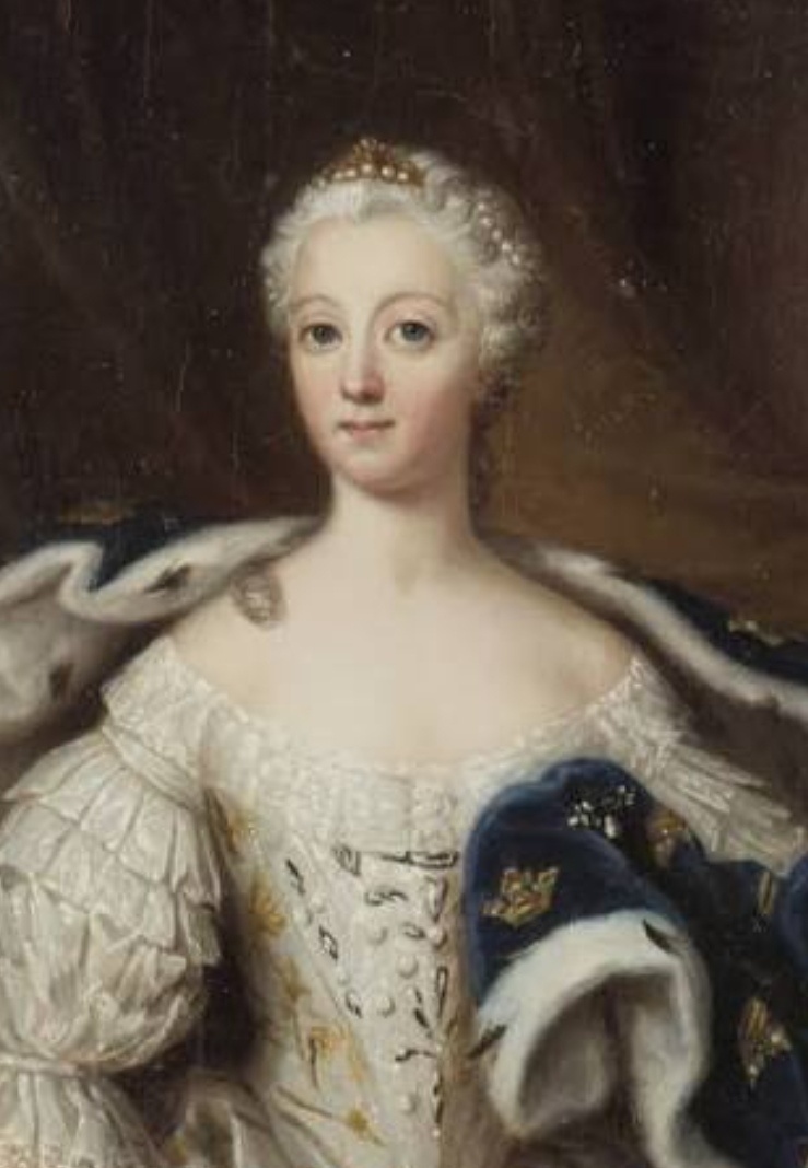 Луиза Ульрика Прусская в юности. Довольно миловидная внешность как по мне. 