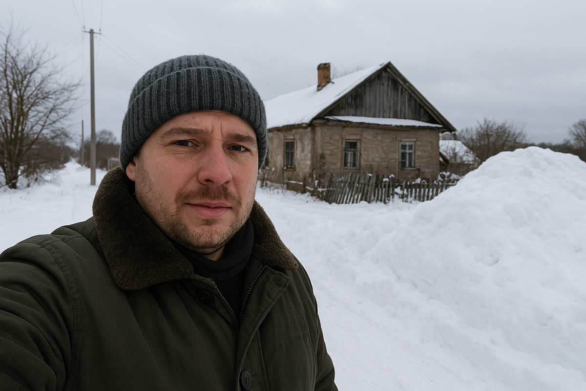 Фото ии сделано с загрузки моего фото. Но только дом получился с ии не очень.