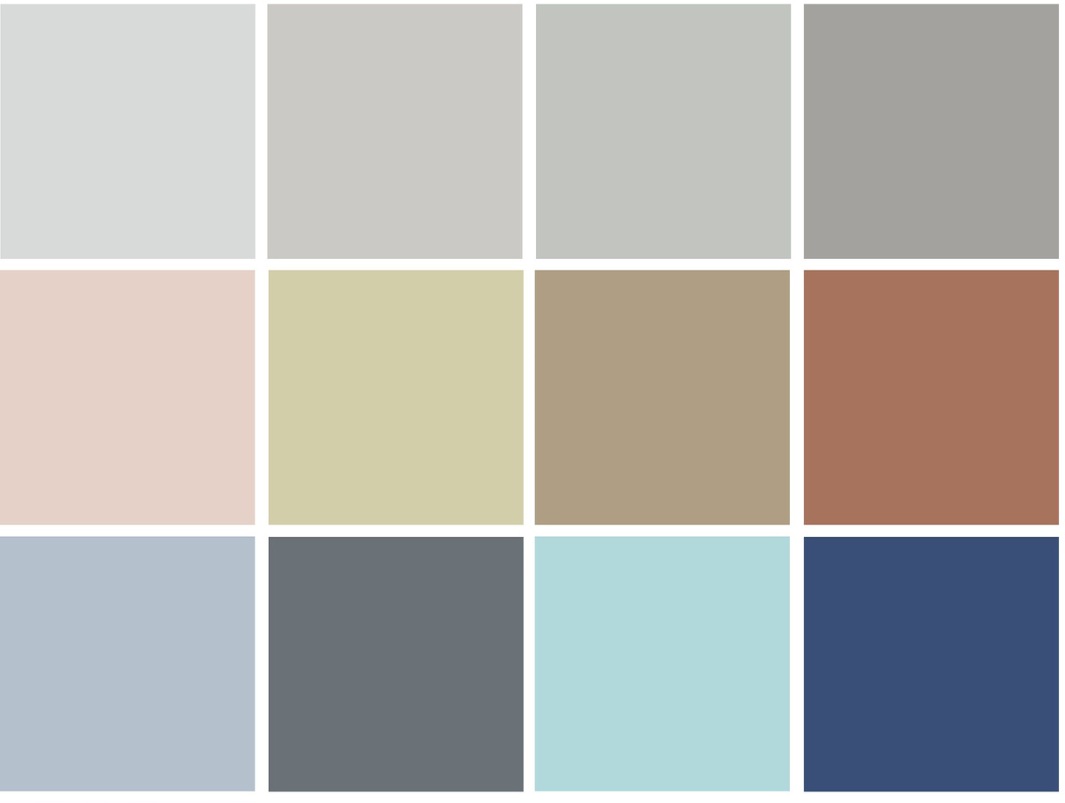 Варианты мягких оттенков для покраски скрытых дверей