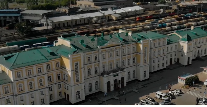 Вокзал г.Оренбурга. Вид сверху