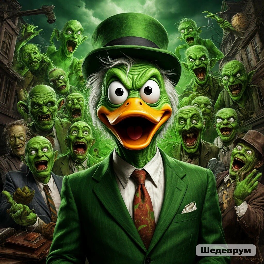 Дональд Драк и зелёные монстры-фРики 