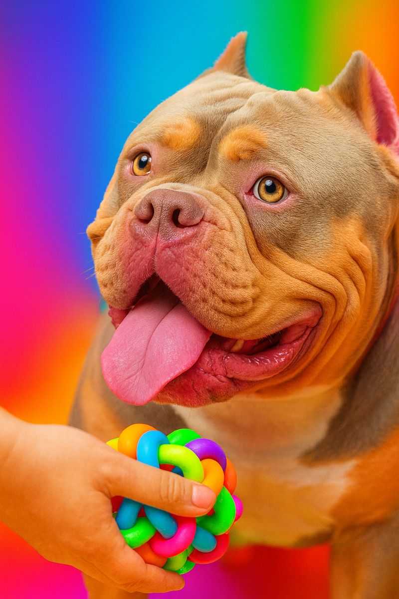 Американский булли Лейла делиться счастьем жизни сво всеми вами!