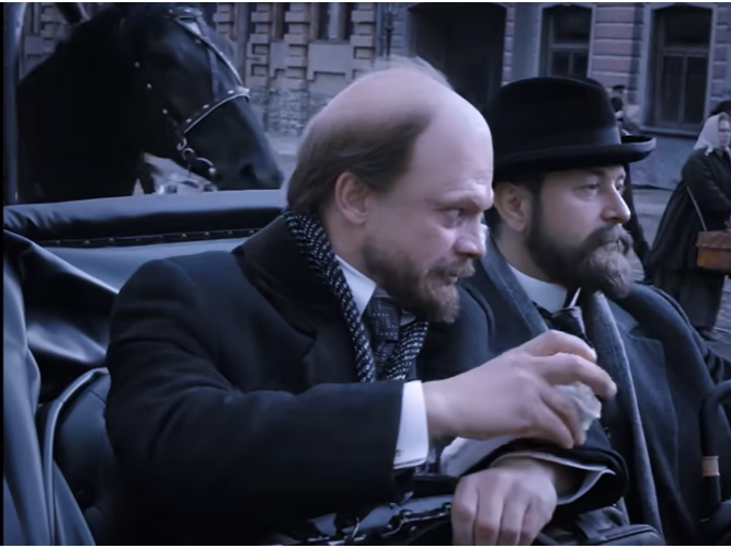 Ленин (Евгений Ткачук) Красину (Алексей Гришин): "Нам срочно нужны деньги и много". Третья серия