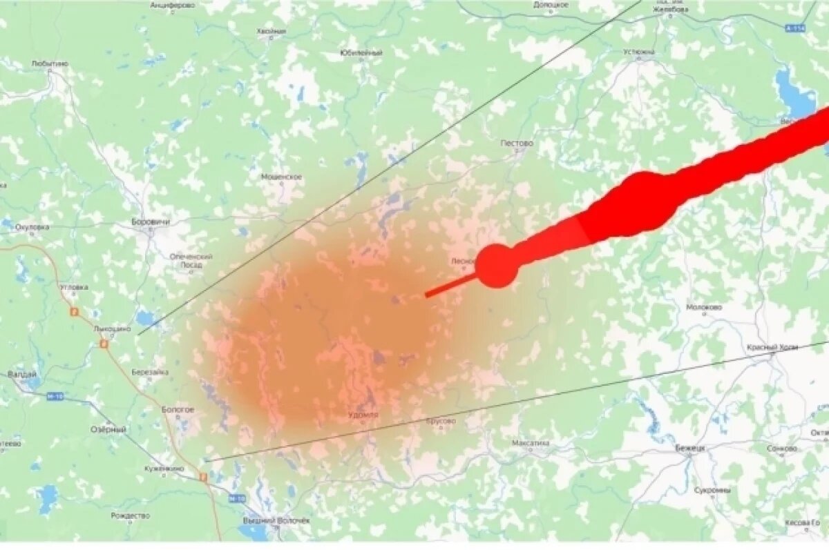    Осколки крупного метеорита упали в Тверской области