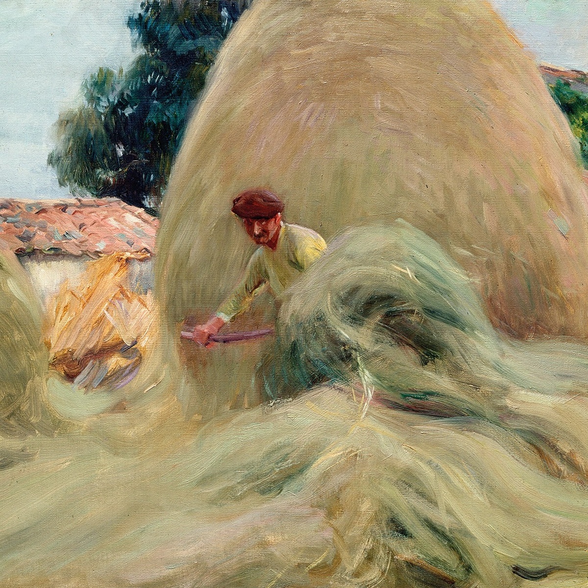 «Сгребание сена» (Amontonando el heno, 1904) Хоакин Соролья