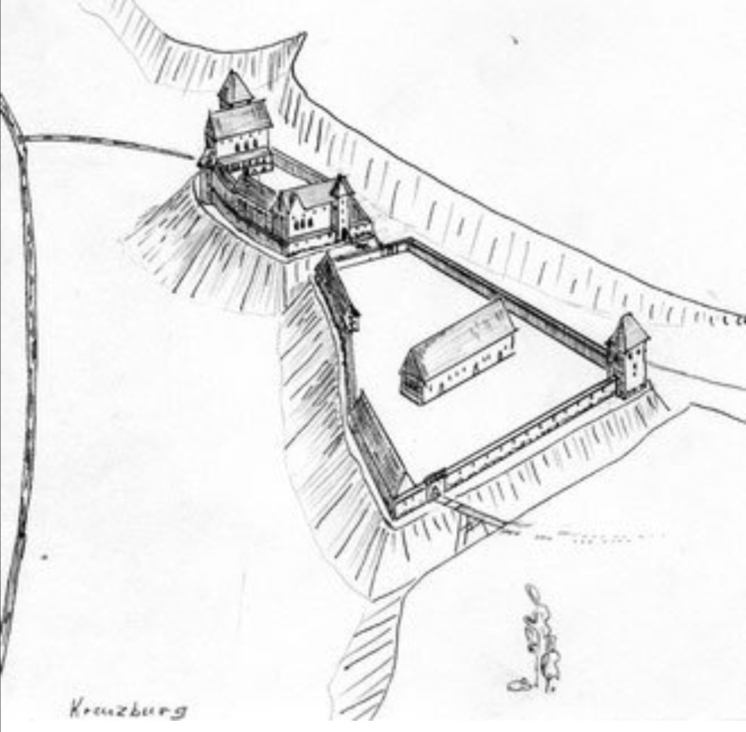 Схема замка Кройцбург. 